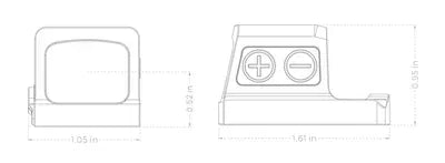 HOLOSUN EPS, Red 6 MOA Dot, 7075 Aluminum, Enclosed