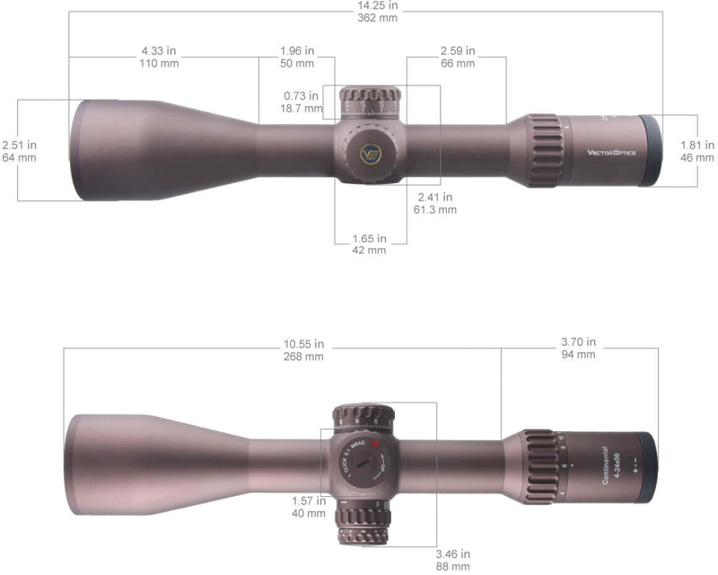 Vector Optics Continental x6 4-24x56 Coyote FDE HD FFP Scope