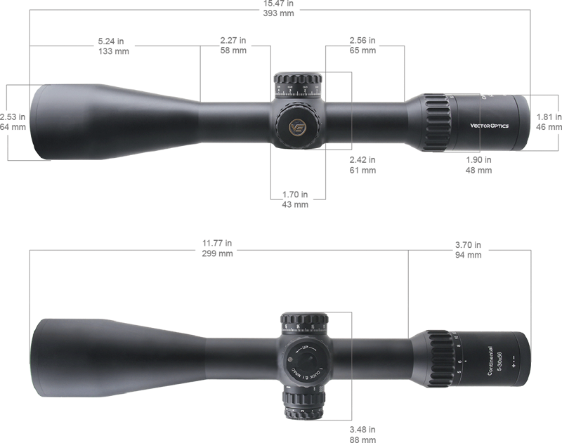 Vector Optics Continental x6 5-30x56 VEC-MBR HD FFP Scope