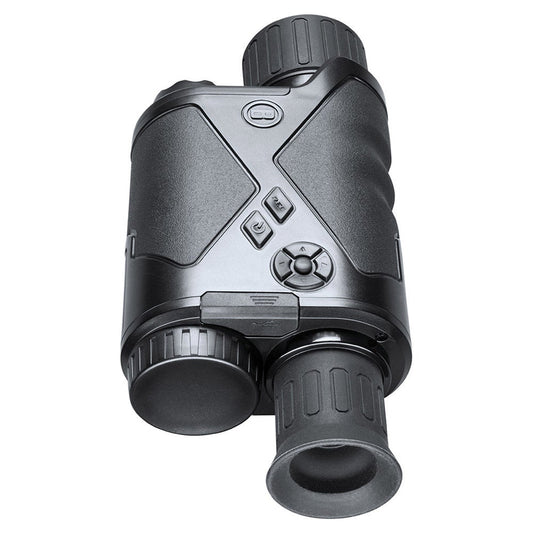 Bushnell Equinox Z2 3x30 digital mörkerkikare sedd uppifrån med knappsats och okular