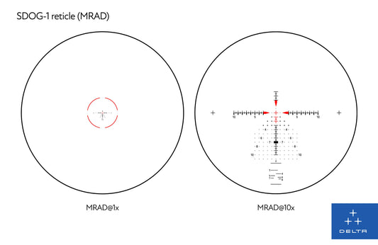 Delta Optical Stryker HD 1-10x28 SDOG-1 FFP MIL belyst kikarsikte