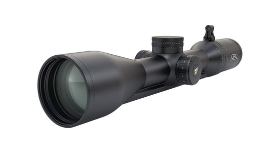 GPO Spectra 6x 2-12x50i kikarsikte med skena sedd snett framifrån