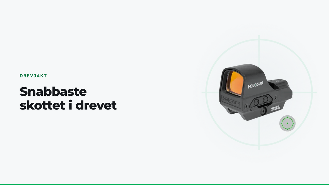 Rödpunktsikte på drevjakt: när det slår kikarsiktet och när det inte gör det