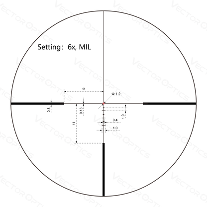 Vector Optics Continental x6 1-6x24i Fiber HD SFP Tactical Scope