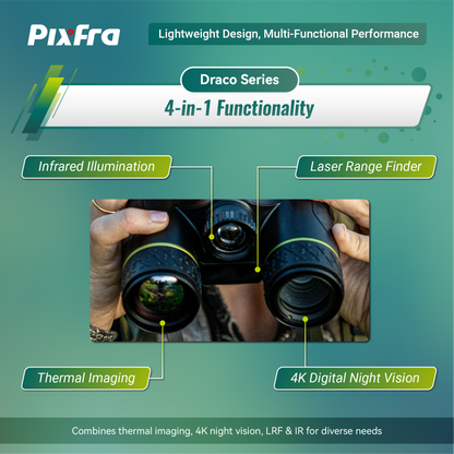 PixFra Draco D225N-4K Multispektral Värmekikare 256x192