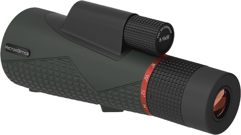 Vector Optics Forester 8-16x56 ED är en monokikare med variabel förstoring