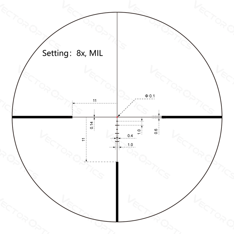 Vector Optics Continental x8 1-8x24i ED Fiber SFP Tactical kikarsikte