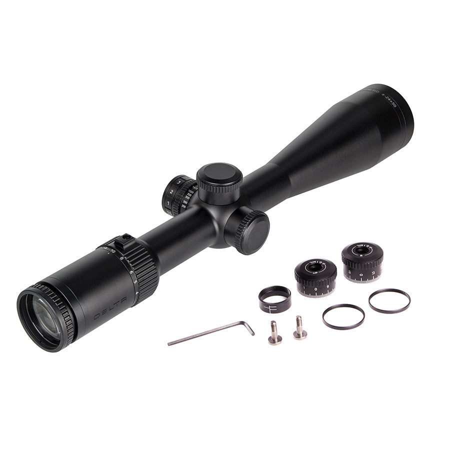 Delta Optical Titanium HD 4-24x50 SFP 4A-SB MIL med utbytbara rattar belyst