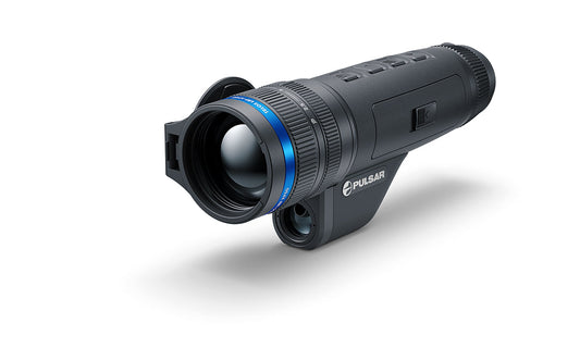 Pulsar Telos XP50 LRF kombinerar den högkänsliga XP50‑kameran med en integrerad laseravståndsmätare.