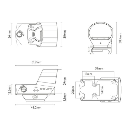 Delta Optical Minidot 3 holografiskt rödpunktsikte