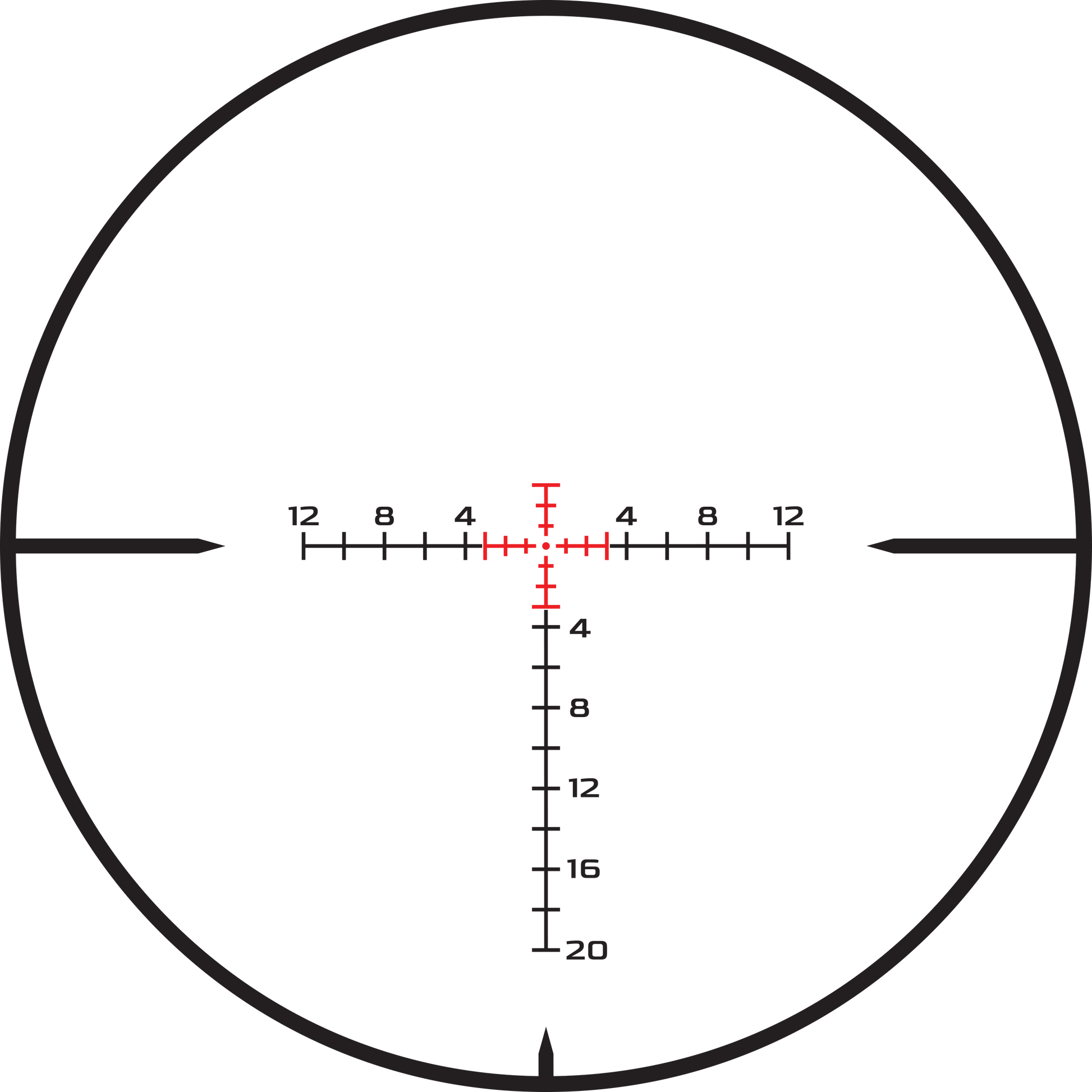 Telson ARC 2.5-15x44 ED MOA Line Tac SFP kikarsikte, riktmedel i MOA