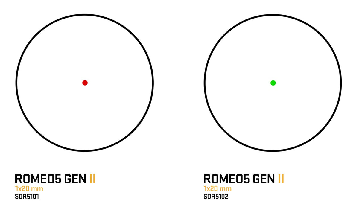 Sig Sauer ROMEO5 Gen II 1x20 rödpunktsikte, riktmedlet, grön punkt