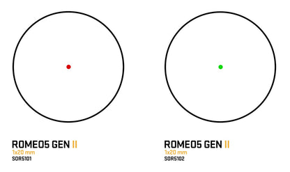 Sig Sauer ROMEO5 Gen II 1x20 rödpunktsikte, riktmedlet, grön punkt