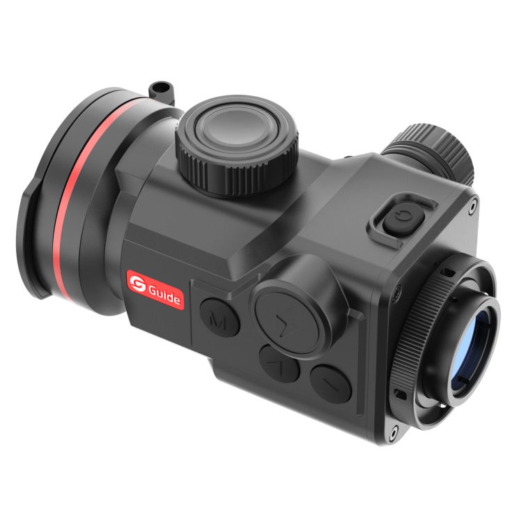 Guide TB650LS clip-on värmesikte sett snett bakifrån mot okularsidan