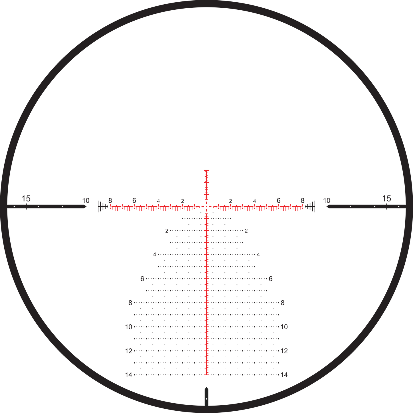 Telson Target Master Tactical 5-25x56 ED MIL FAR2 FFP kikarsikte, FAR2-riktmedel