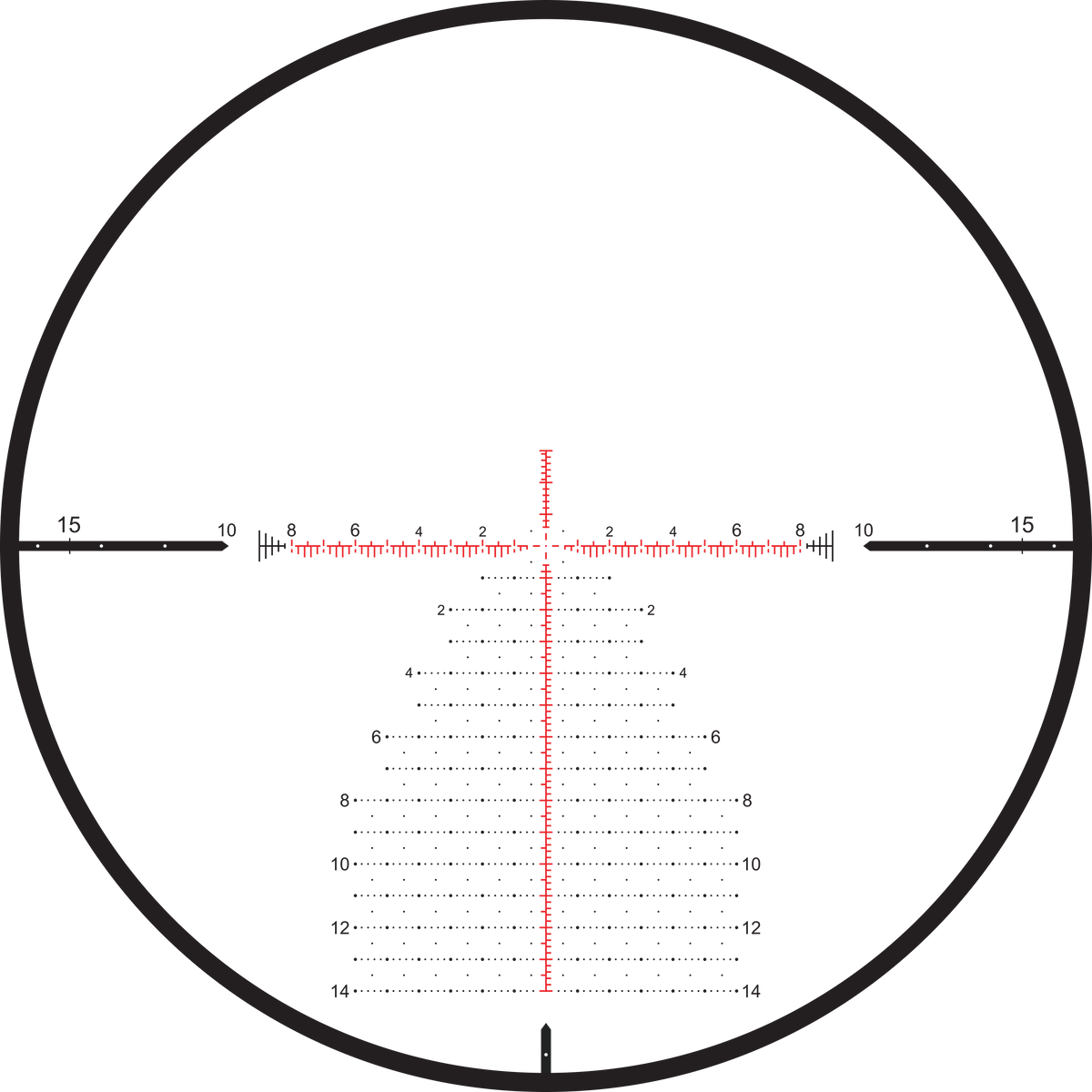 Telson Target Master Victory 5-32x56 MRAD FAR2 FFP kikarsikte, FAR2-riktmedel