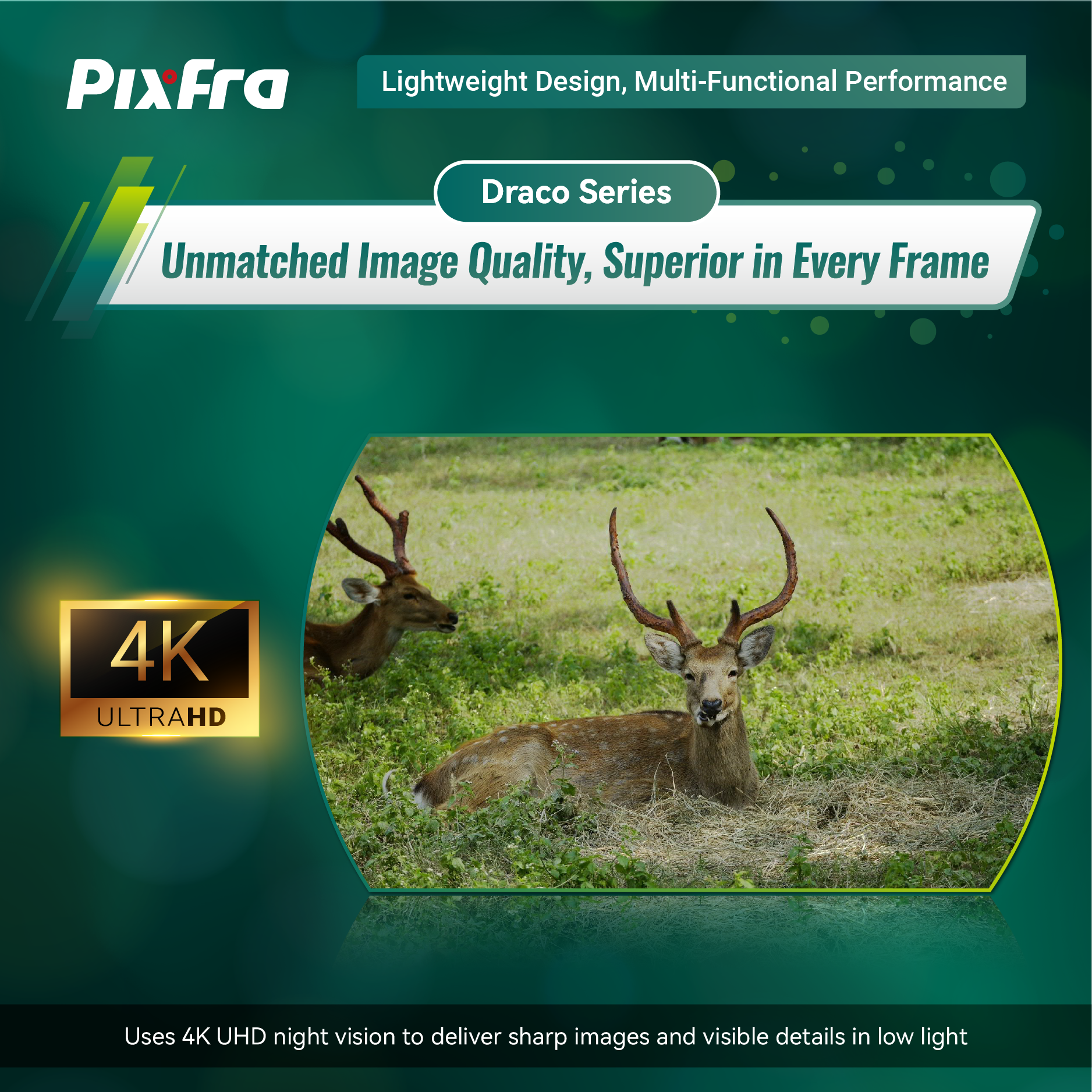 PixFra Draco D225N-4K Multispektral Värmekikare 256x192
