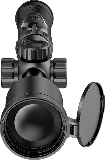 HIKMICRO Stellar SX75LR 4.0 värmesikte sedd framifrån mot 75 mm-objektivet